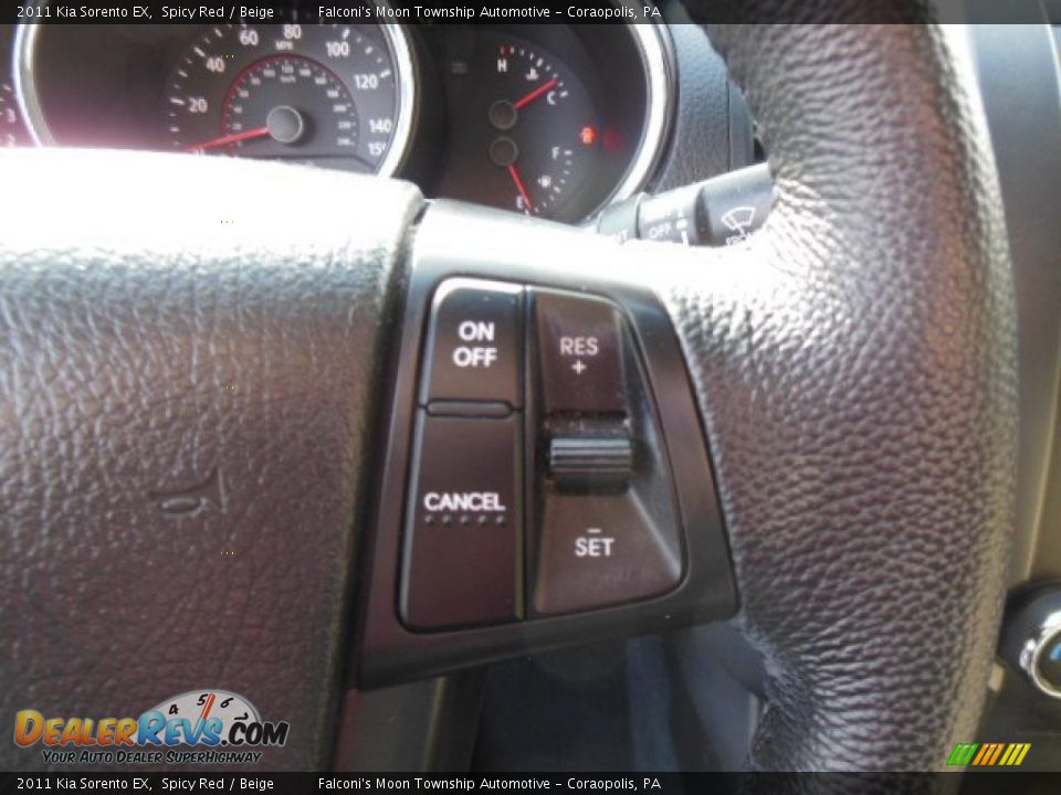 2011 Kia Sorento EX Spicy Red / Beige Photo #20