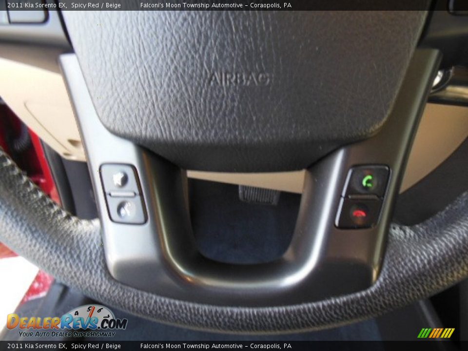 2011 Kia Sorento EX Spicy Red / Beige Photo #21