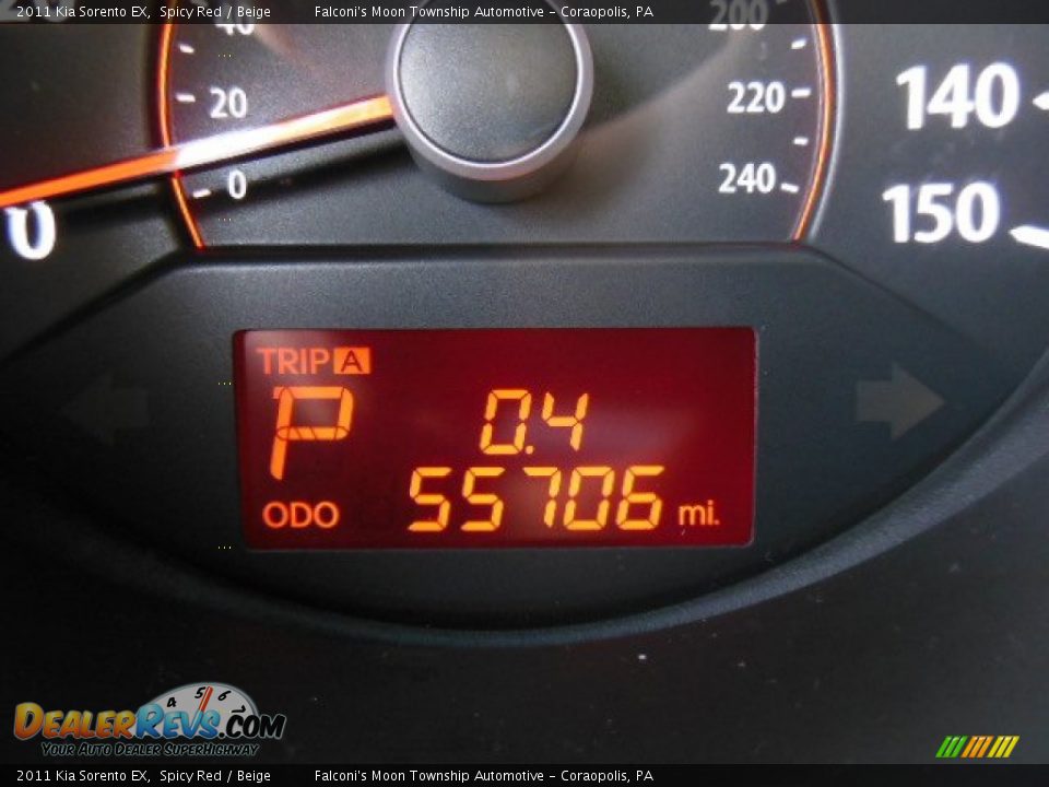 2011 Kia Sorento EX Spicy Red / Beige Photo #24