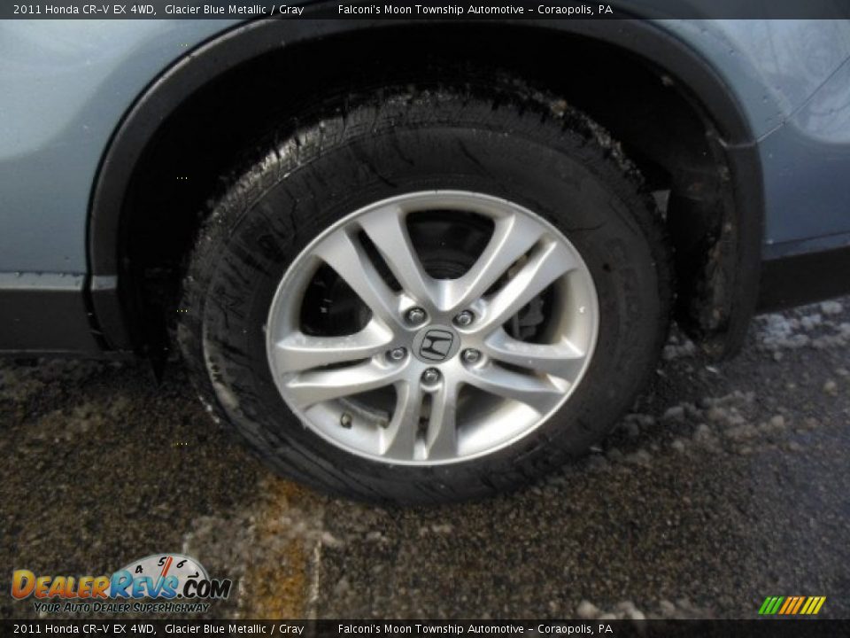 2011 Honda CR-V EX 4WD Glacier Blue Metallic / Gray Photo #9