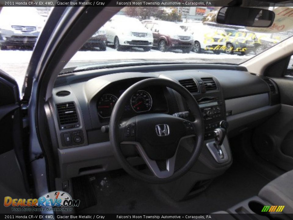 2011 Honda CR-V EX 4WD Glacier Blue Metallic / Gray Photo #10