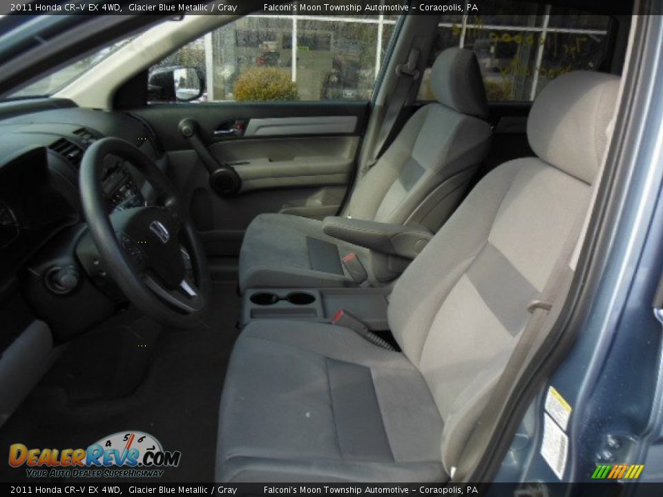 2011 Honda CR-V EX 4WD Glacier Blue Metallic / Gray Photo #11