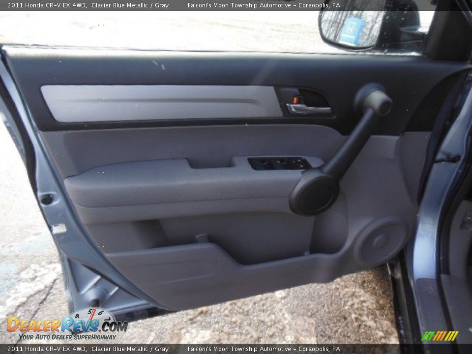 2011 Honda CR-V EX 4WD Glacier Blue Metallic / Gray Photo #12