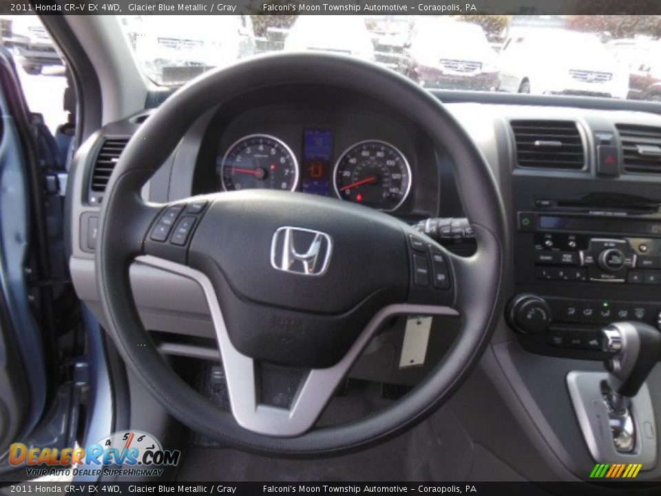 2011 Honda CR-V EX 4WD Glacier Blue Metallic / Gray Photo #21