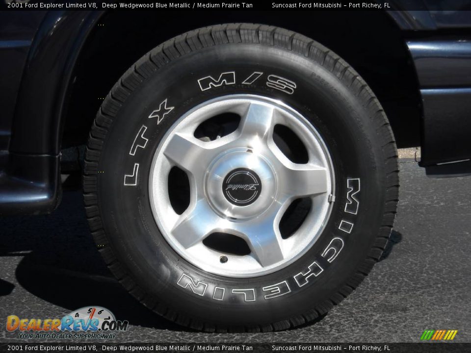 2001 Ford Explorer Limited V8 Deep Wedgewood Blue Metallic / Medium Prairie Tan Photo #9