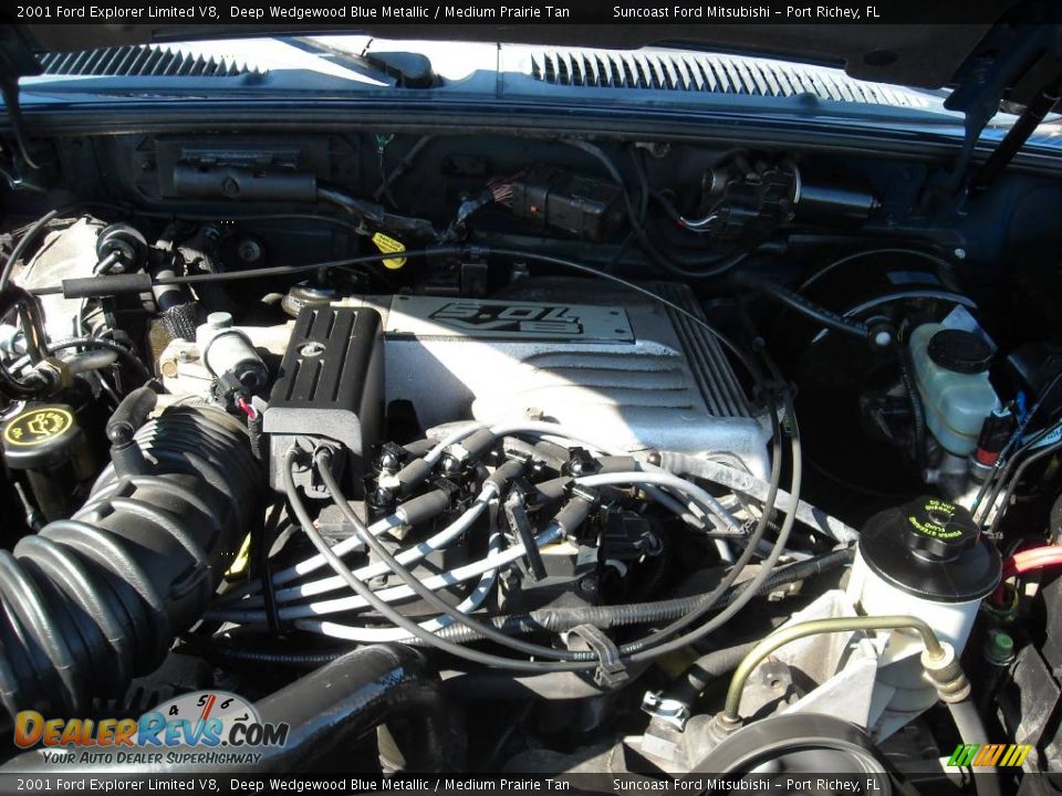 2001 Ford Explorer Limited V8 Deep Wedgewood Blue Metallic / Medium Prairie Tan Photo #11