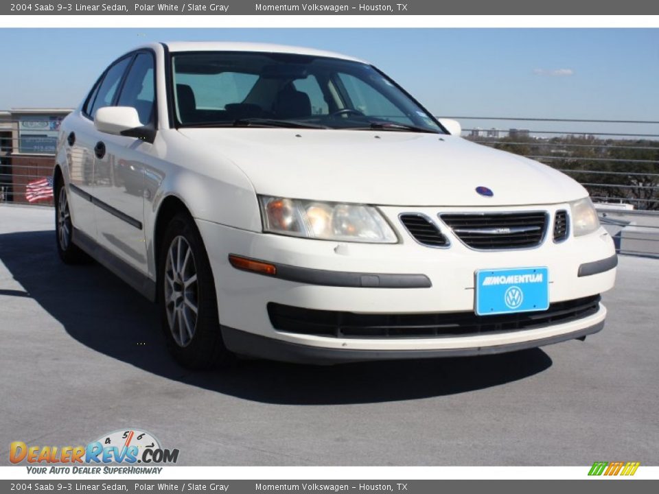 2004 Saab 9-3 Linear Sedan Polar White / Slate Gray Photo #1