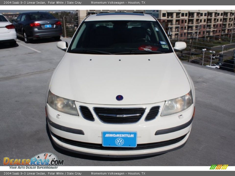 2004 Saab 9-3 Linear Sedan Polar White / Slate Gray Photo #2