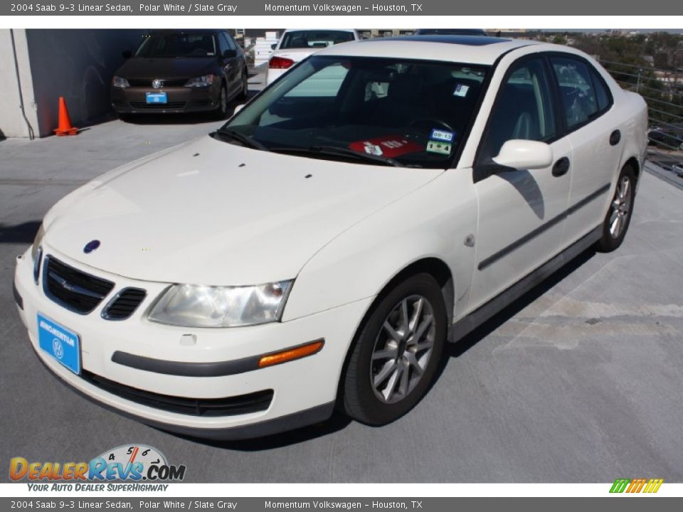2004 Saab 9-3 Linear Sedan Polar White / Slate Gray Photo #3