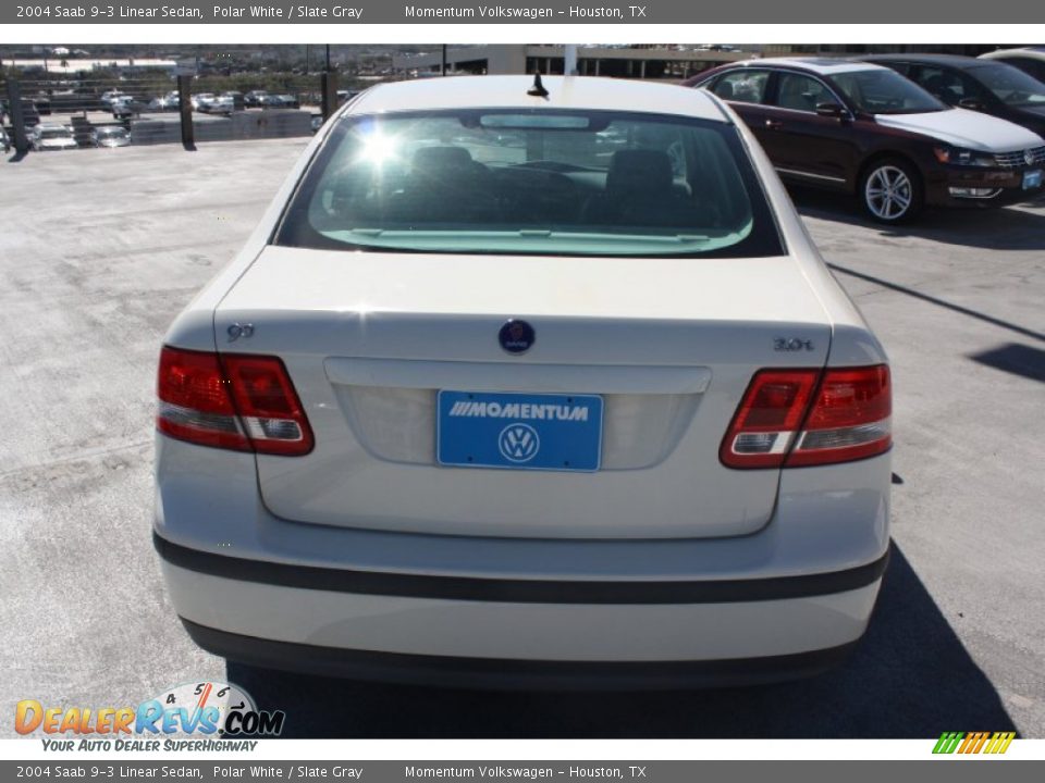 2004 Saab 9-3 Linear Sedan Polar White / Slate Gray Photo #4