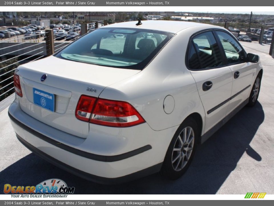 2004 Saab 9-3 Linear Sedan Polar White / Slate Gray Photo #5