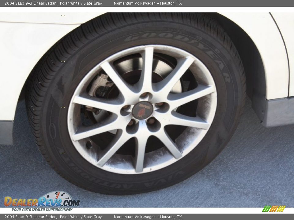 2004 Saab 9-3 Linear Sedan Polar White / Slate Gray Photo #6