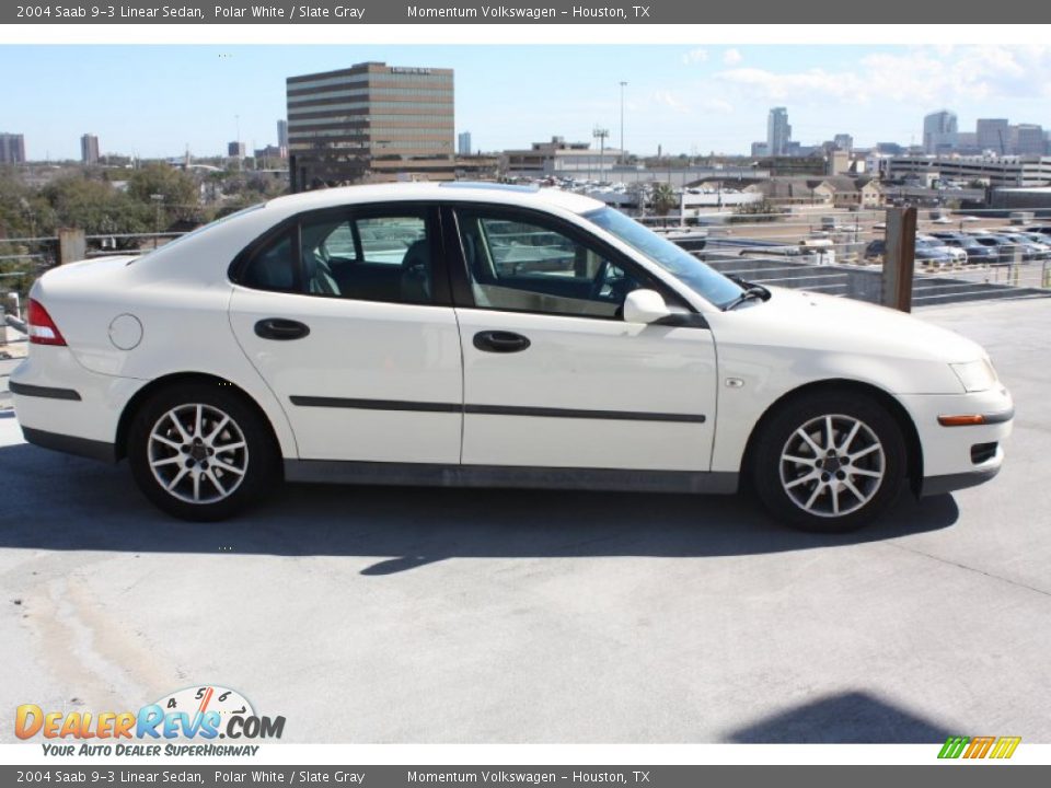 2004 Saab 9-3 Linear Sedan Polar White / Slate Gray Photo #7