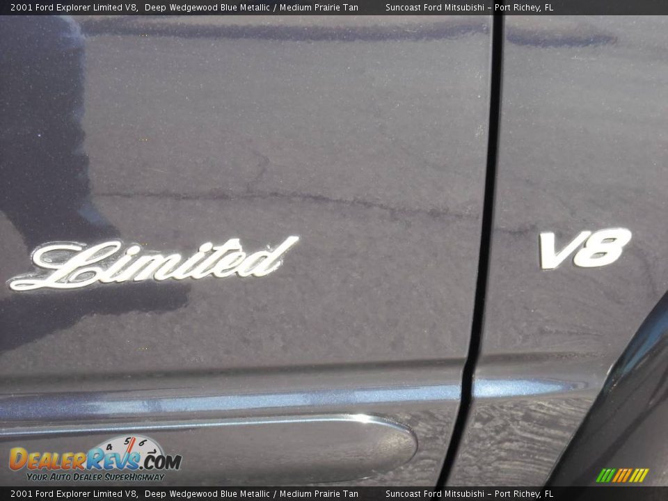 2001 Ford Explorer Limited V8 Deep Wedgewood Blue Metallic / Medium Prairie Tan Photo #16