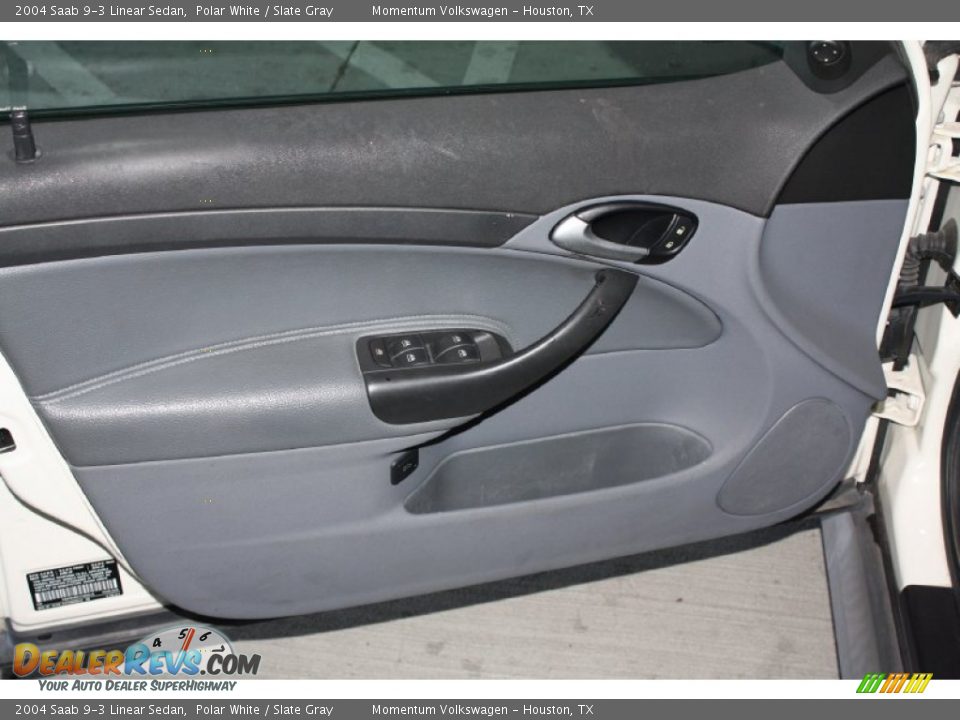 2004 Saab 9-3 Linear Sedan Polar White / Slate Gray Photo #8