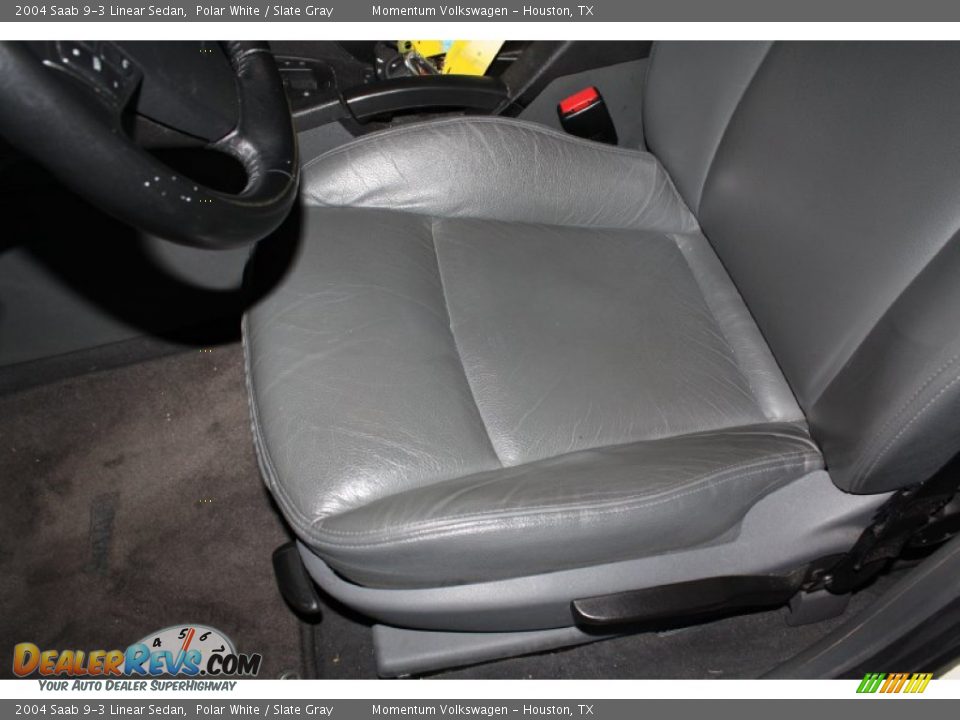 2004 Saab 9-3 Linear Sedan Polar White / Slate Gray Photo #10