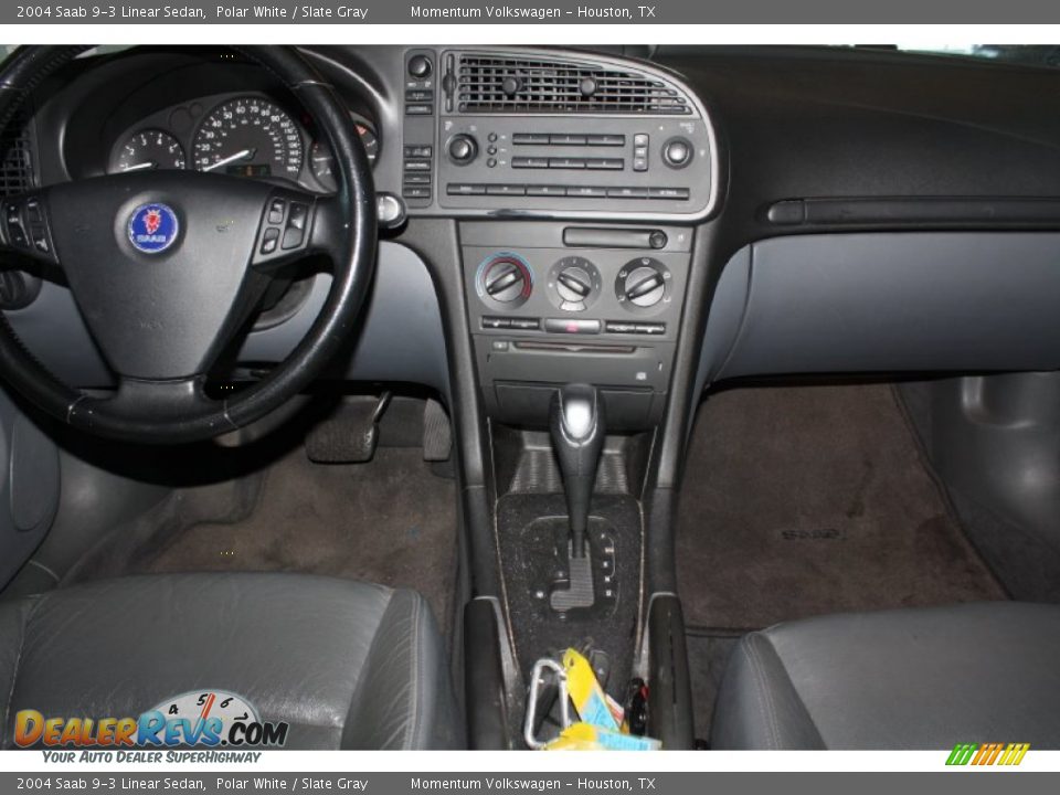 2004 Saab 9-3 Linear Sedan Polar White / Slate Gray Photo #22
