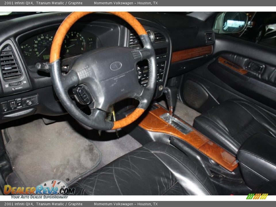 2001 Infiniti QX4 Titanium Metallic / Graphite Photo #13