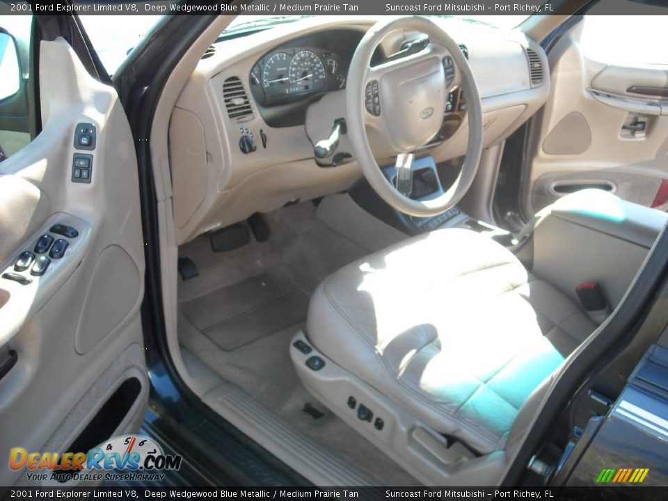 2001 Ford Explorer Limited V8 Deep Wedgewood Blue Metallic / Medium Prairie Tan Photo #18