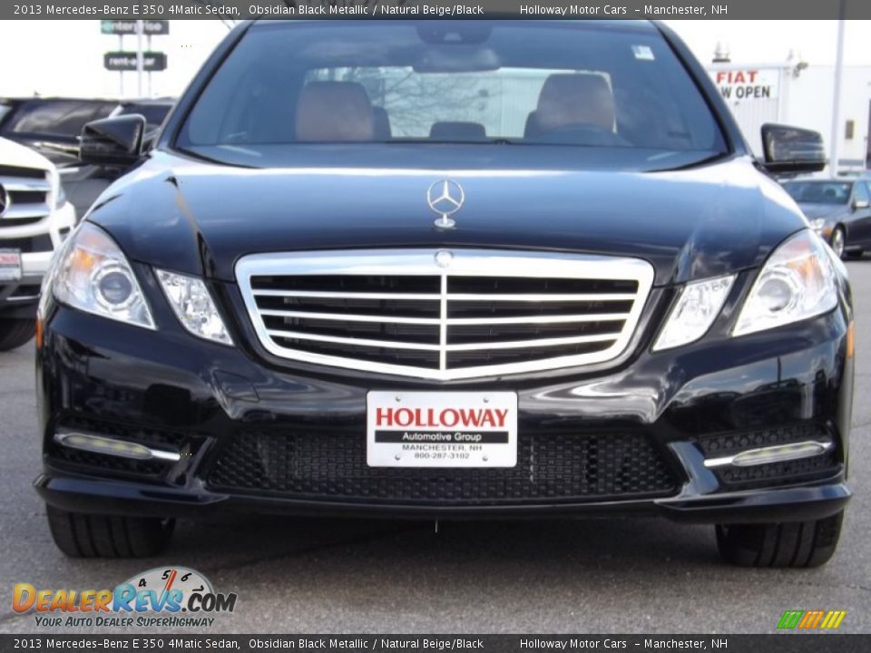 2013 Mercedes-Benz E 350 4Matic Sedan Obsidian Black Metallic / Natural Beige/Black Photo #2