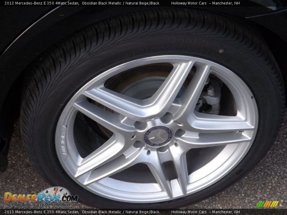 2013 Mercedes-Benz E 350 4Matic Sedan Obsidian Black Metallic / Natural Beige/Black Photo #5