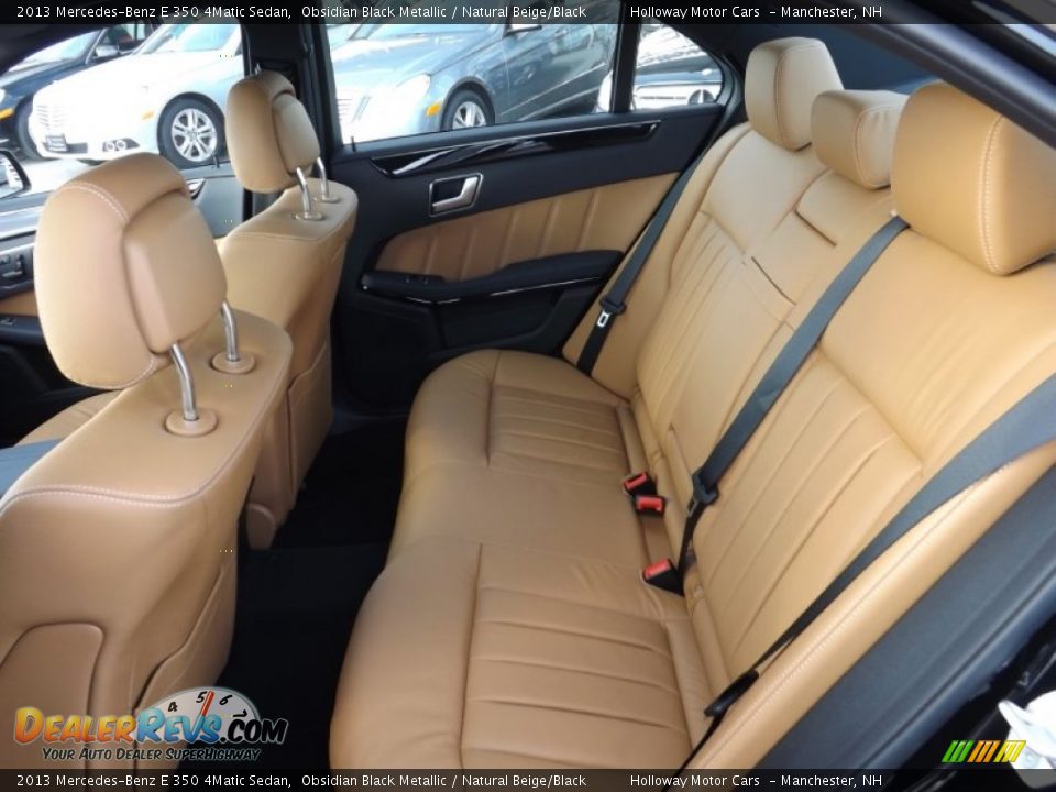 2013 Mercedes-Benz E 350 4Matic Sedan Obsidian Black Metallic / Natural Beige/Black Photo #6
