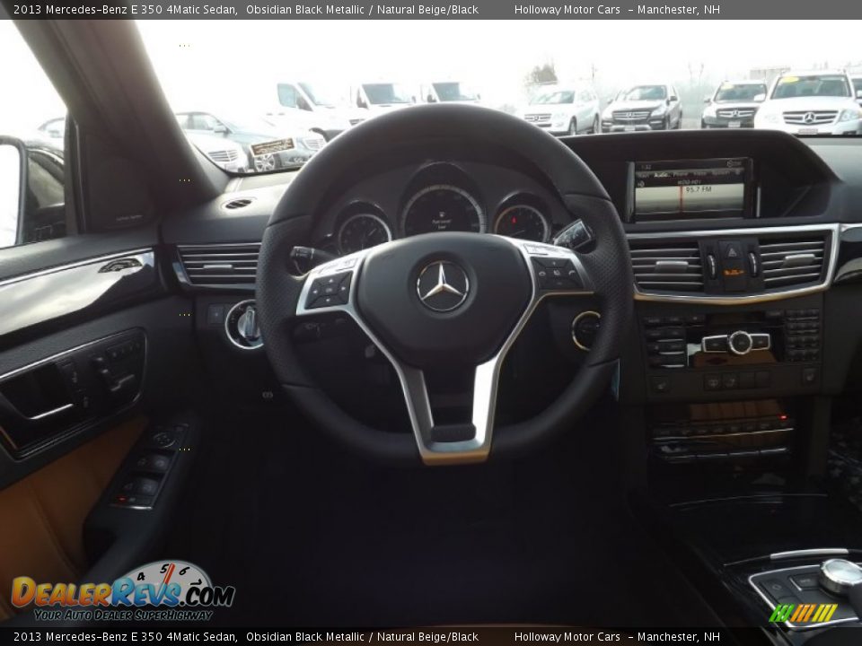 2013 Mercedes-Benz E 350 4Matic Sedan Obsidian Black Metallic / Natural Beige/Black Photo #7