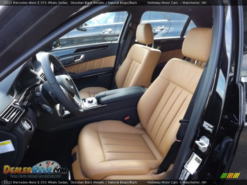2013 Mercedes-Benz E 350 4Matic Sedan Obsidian Black Metallic / Natural Beige/Black Photo #10