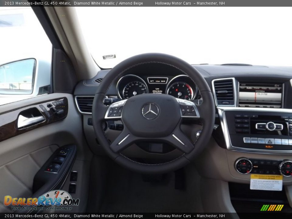 2013 Mercedes-Benz GL 450 4Matic Diamond White Metallic / Almond Beige Photo #9