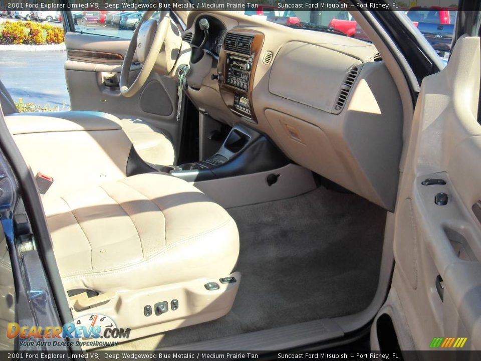 2001 Ford Explorer Limited V8 Deep Wedgewood Blue Metallic / Medium Prairie Tan Photo #20