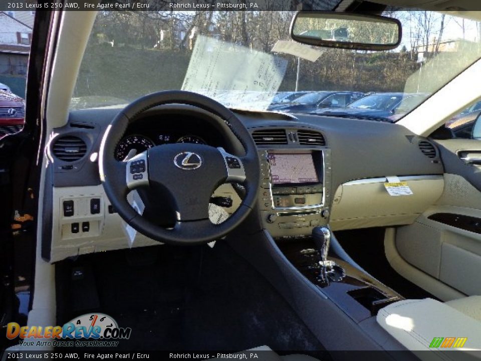 2013 Lexus IS 250 AWD Fire Agate Pearl / Ecru Photo #12