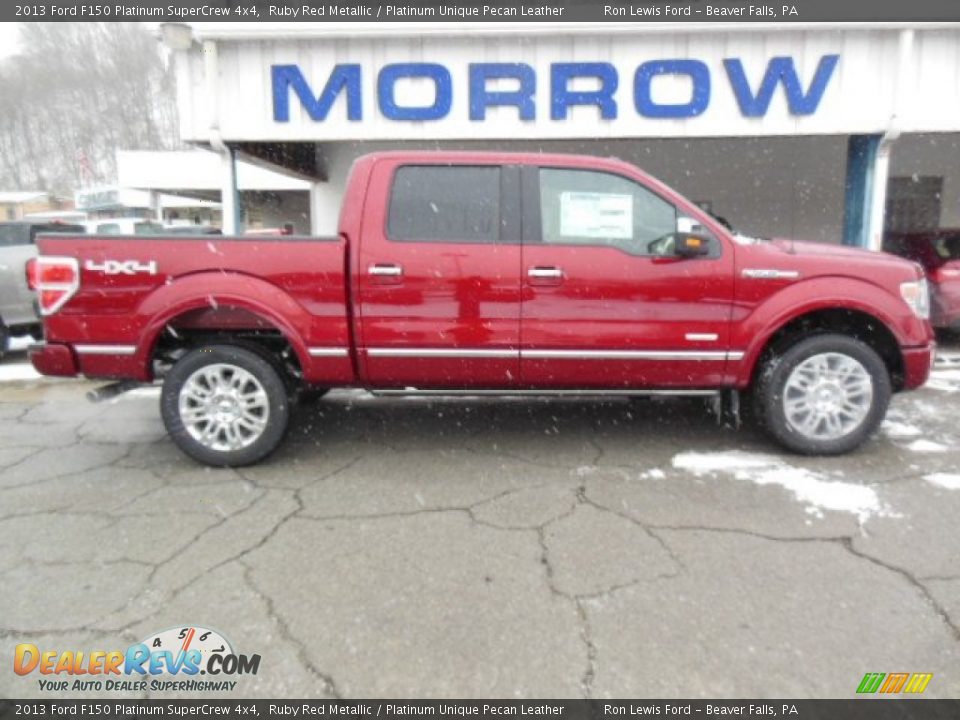 2013 Ford F150 Platinum SuperCrew 4x4 Ruby Red Metallic / Platinum Unique Pecan Leather Photo #1