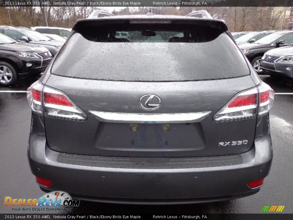 2013 Lexus RX 350 AWD Nebula Gray Pearl / Black/Ebony Birds Eye Maple Photo #3
