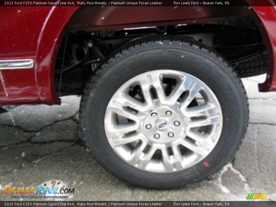 2013 Ford F150 Platinum SuperCrew 4x4 Ruby Red Metallic / Platinum Unique Pecan Leather Photo #9