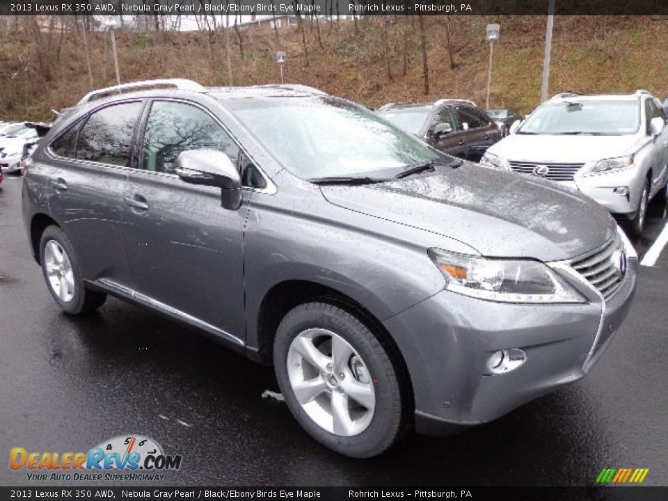 2013 Lexus RX 350 AWD Nebula Gray Pearl / Black/Ebony Birds Eye Maple Photo #6