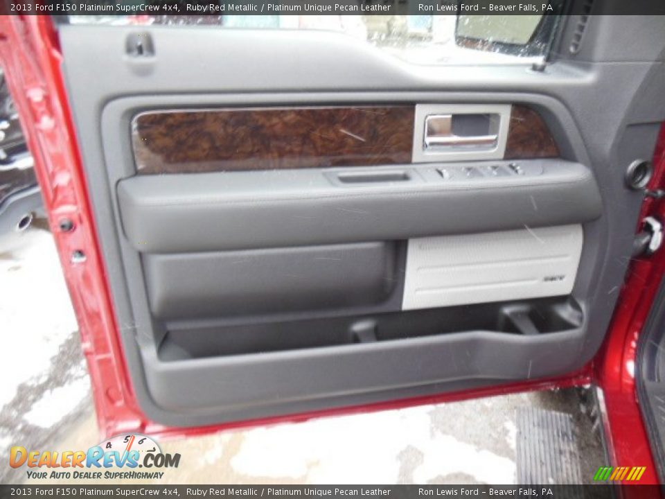 2013 Ford F150 Platinum SuperCrew 4x4 Ruby Red Metallic / Platinum Unique Pecan Leather Photo #12