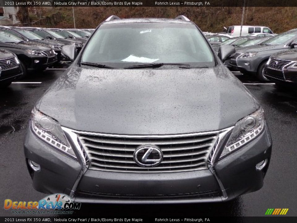 2013 Lexus RX 350 AWD Nebula Gray Pearl / Black/Ebony Birds Eye Maple Photo #7