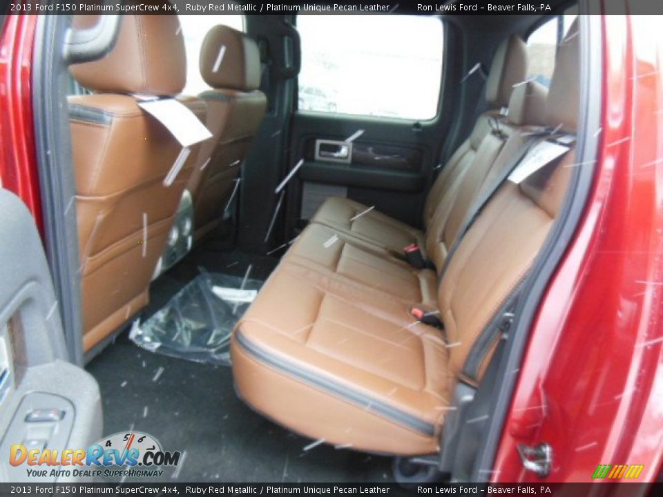 Rear Seat of 2013 Ford F150 Platinum SuperCrew 4x4 Photo #13