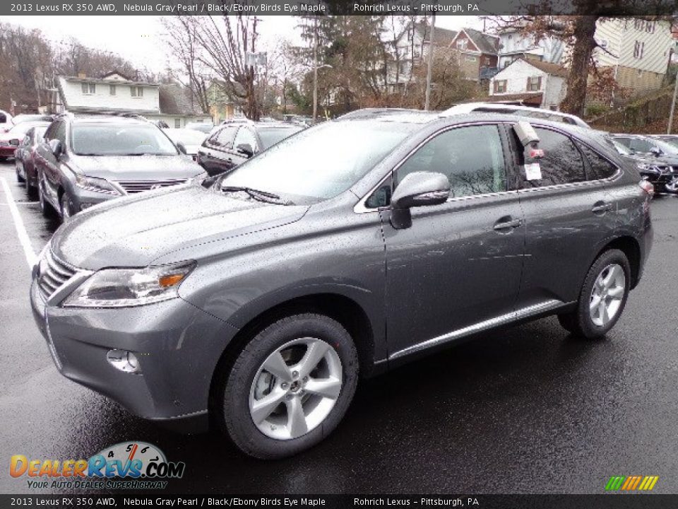 2013 Lexus RX 350 AWD Nebula Gray Pearl / Black/Ebony Birds Eye Maple Photo #8