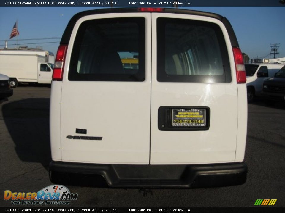 2010 Chevrolet Express 1500 Work Van Summit White / Neutral Photo #5