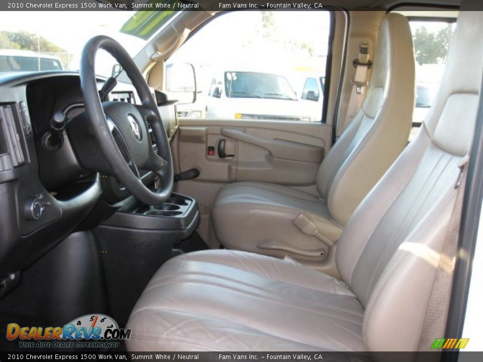 Front Seat of 2010 Chevrolet Express 1500 Work Van Photo #8