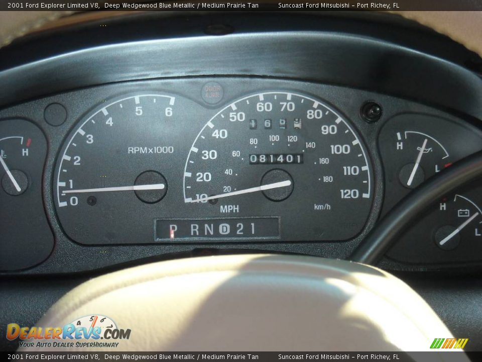 2001 Ford Explorer Limited V8 Deep Wedgewood Blue Metallic / Medium Prairie Tan Photo #30
