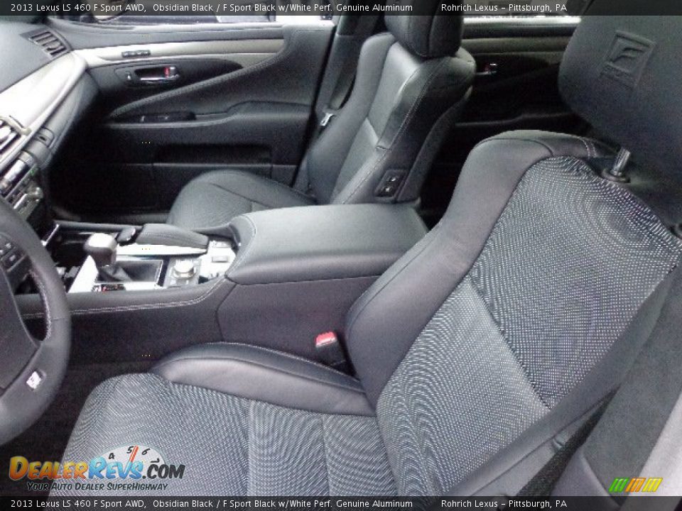 F Sport Black w/White Perf. Genuine Aluminum Interior - 2013 Lexus LS 460 F Sport AWD Photo #10