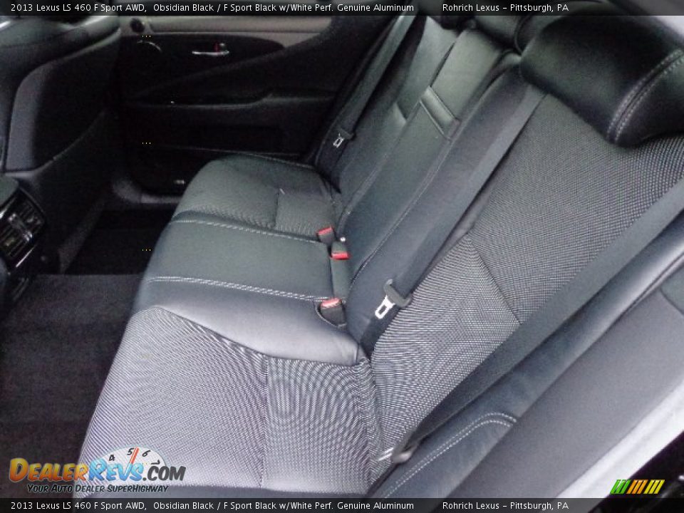2013 Lexus LS 460 F Sport AWD Obsidian Black / F Sport Black w/White Perf. Genuine Aluminum Photo #11