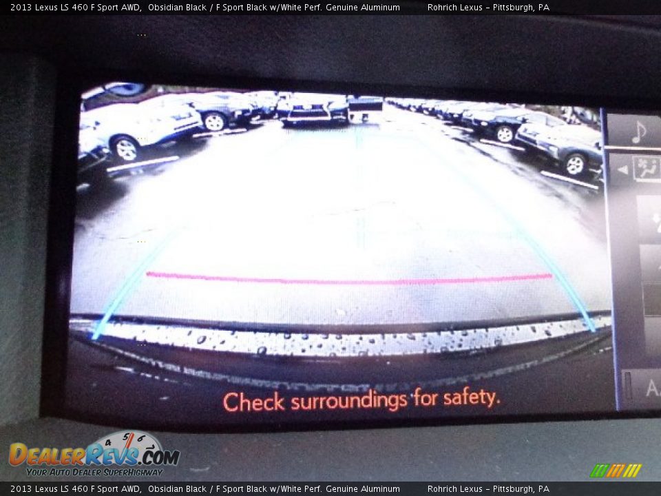 2013 Lexus LS 460 F Sport AWD Obsidian Black / F Sport Black w/White Perf. Genuine Aluminum Photo #18