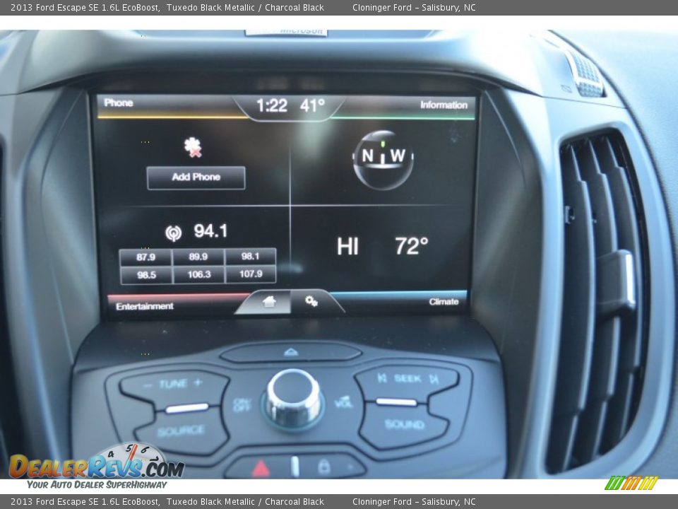 2013 Ford Escape SE 1.6L EcoBoost Tuxedo Black Metallic / Charcoal Black Photo #32