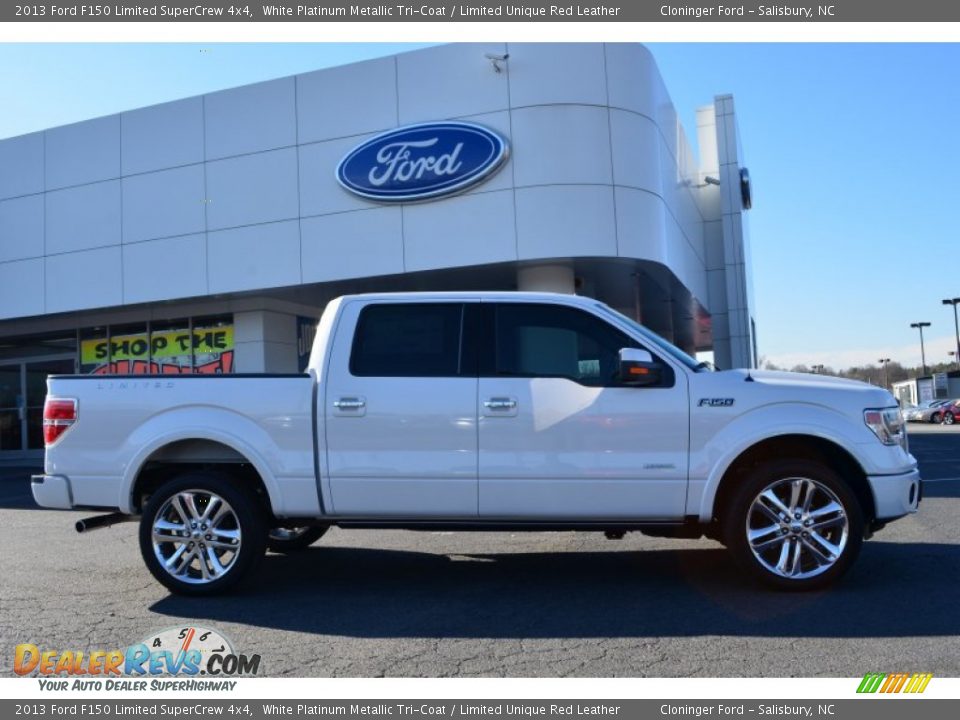 White Platinum Metallic Tri-Coat 2013 Ford F150 Limited SuperCrew 4x4 Photo #2
