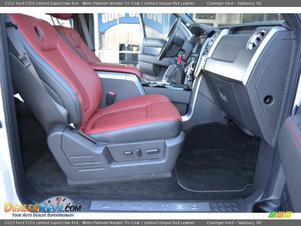 Limited Unique Red Leather Interior - 2013 Ford F150 Limited SuperCrew 4x4 Photo #15