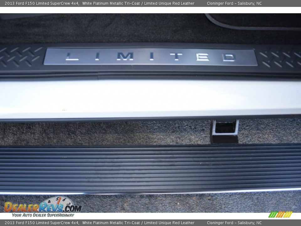 2013 Ford F150 Limited SuperCrew 4x4 White Platinum Metallic Tri-Coat / Limited Unique Red Leather Photo #19