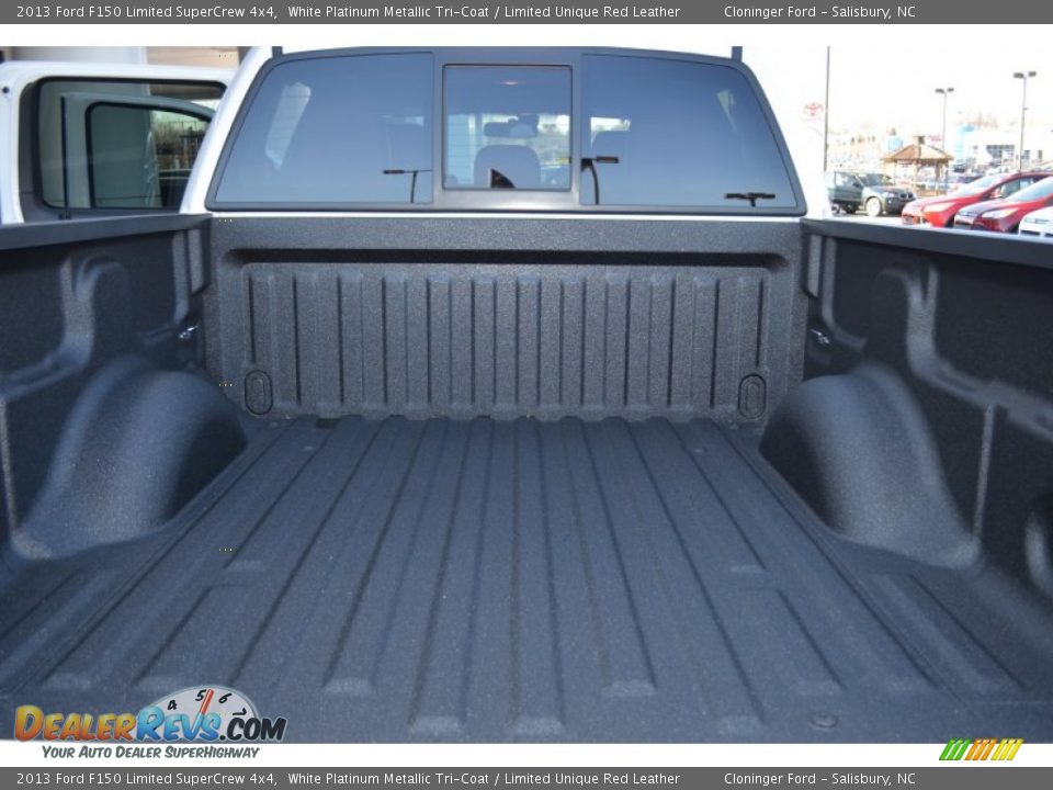 2013 Ford F150 Limited SuperCrew 4x4 White Platinum Metallic Tri-Coat / Limited Unique Red Leather Photo #22